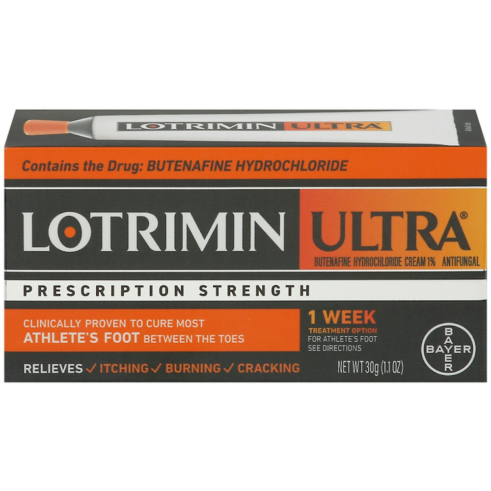 Lotrimin Ultra Athlete's Foot Antifungal Cream, 1-Week Treatment with Butenafine Hydrochloride - 1.1 oz Foot Care Pasteur Pharmacy