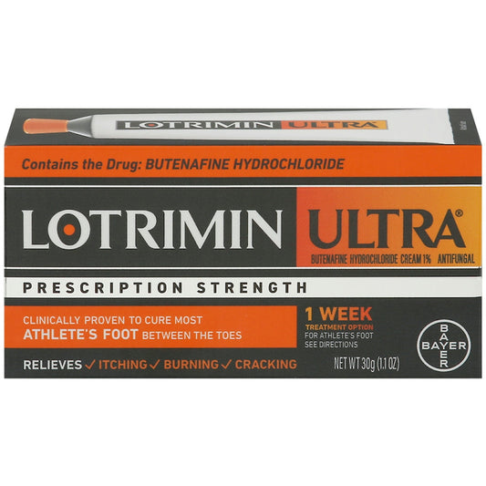 Lotrimin Ultra Athlete's Foot Antifungal Cream, 1-Week Treatment with Butenafine Hydrochloride - 1.1 oz Foot Care Pasteur Pharmacy