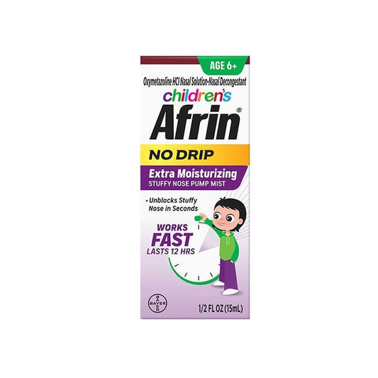 Afrin Stuffy Nose Pump Mist, Extra Moisturizing, No Drip 0.5 Fl Oz Medicine & Drugs Pasteur Pharmacy