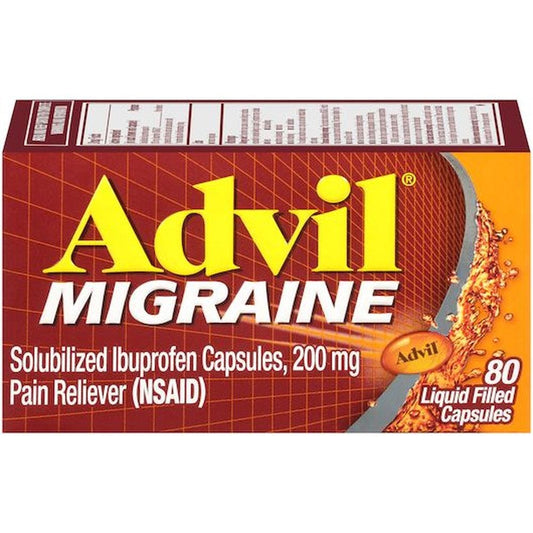 Advil Migraine Pain Reliever 200 Mg Liquid- Filled Capsules 80 Ct Health & Beauty Pasteur Pharmacy