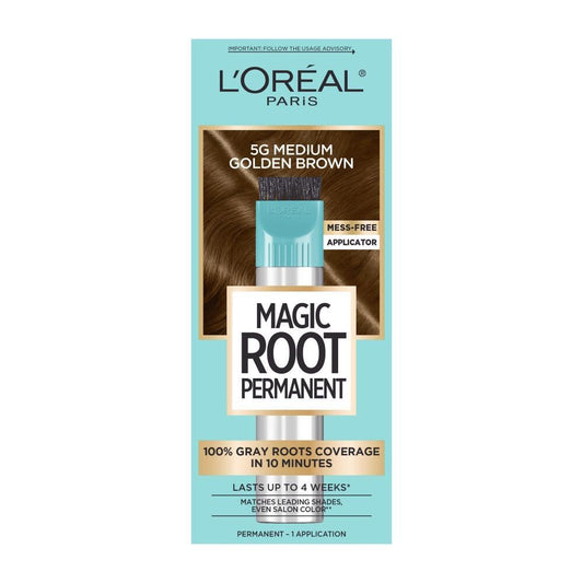 Root Rescue L'Oreal Paris Magic 10 Minute Hair Coloring Kit, 5G Medium Golden Brown, 1 Kit Hair Color Pasteur Pharmacy