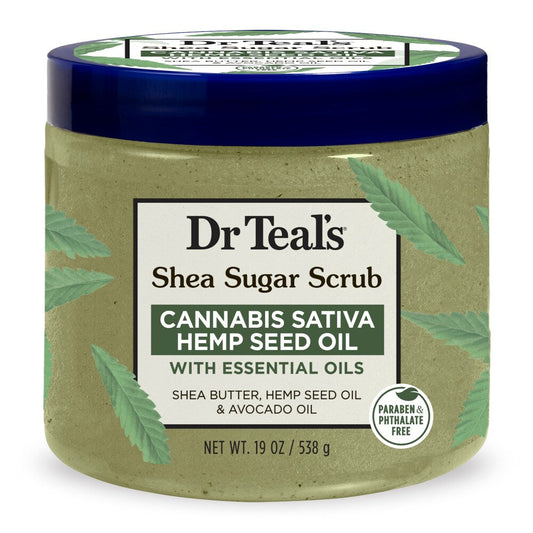 Dr Teal's Cannabis Sativa Hemp Seed Oil Shea Sugar Scrub 19 Oz Body Scrub Pasteur Pharmacy
