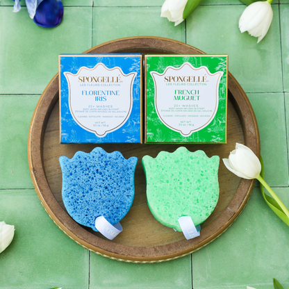 Set de esponjas corporales de lirio florentino y muguet francés