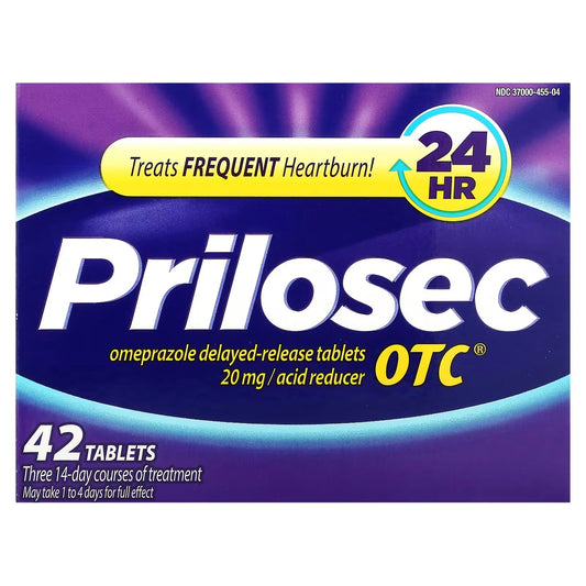 Prilosec, OTC, 20 mg, 42 Tablets Health Care Pasteur Pharmacy