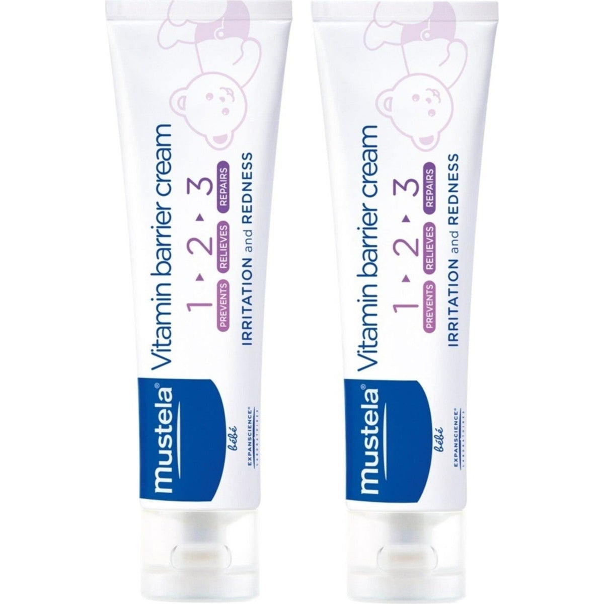 Crema bálsamo Mustela Vitamin Barrier, paquete de 2