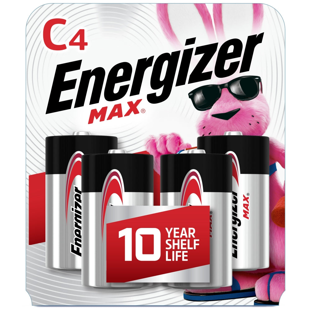 Energizer Max Premium C Batteries, Alkaline C Cell Battery (4 Count) E93Bp-4 Batteries Pasteur Pharmacy