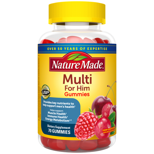 Nature Made For Him Multivitamin Gummies - 70ct Vitamins & Supplements Pasteur Pharmacy