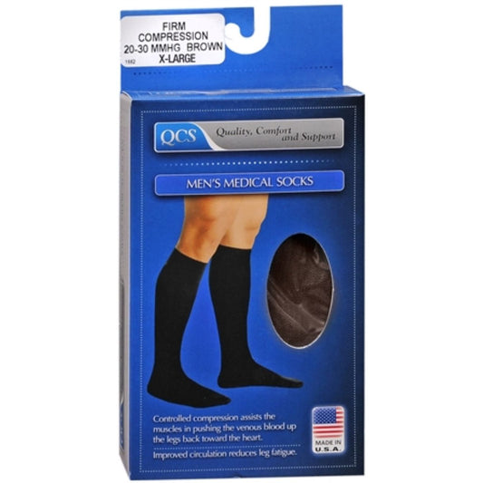 Scott Specialties QCS Men's Medical Legwear Firm Brown Extra Large - 1 Pair Medical Legwear Pasteur Pharmacy