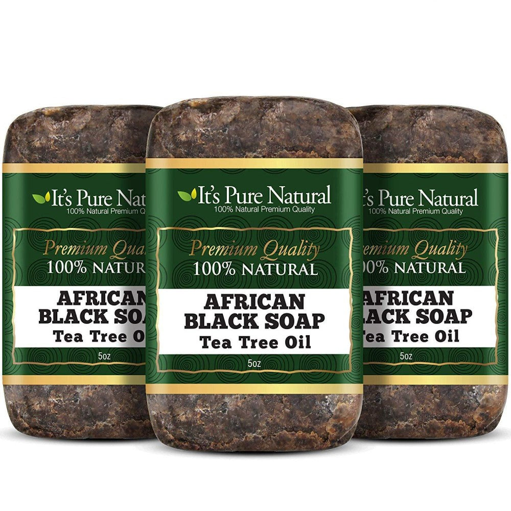 It's Pure Natural African Black Soap Tea Tree Oil 5 Oz Health & Beauty Pasteur Pharmacy