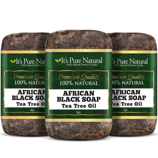 It's Pure Natural African Black Soap Tea Tree Oil 5 Oz Health & Beauty Pasteur Pharmacy