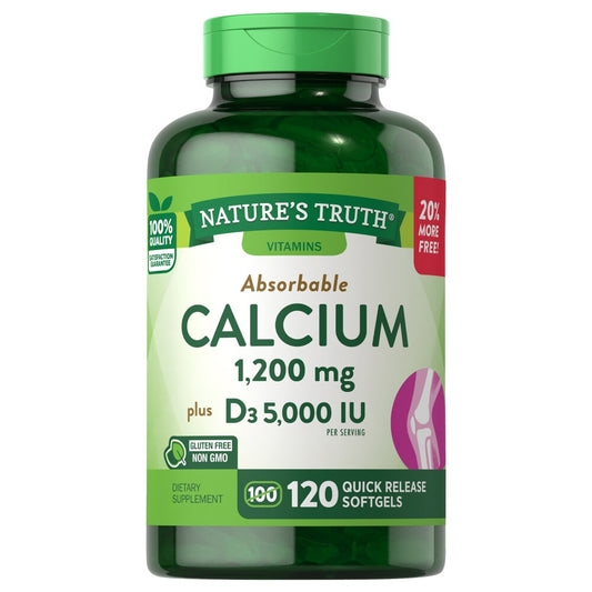 Nature's Truth Absorbable Calcium 120 Quick Release Softgels Vitamins & Supplements Pasteur Pharmacy