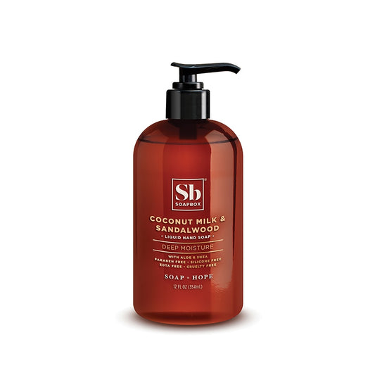 Soapbox Liquid Hand Deep Moisture - Coconut Milk & Sandalwood - 12 Fl Oz Liquid Hand Soap Pasteur Pharmacy