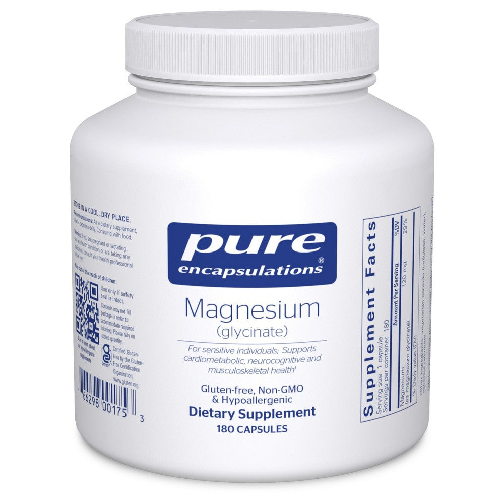 Pure Encapsulations Magnesium Glycinate 120 Mg, 180 Capsules Vitamins & Supplements Pasteur Pharmacy