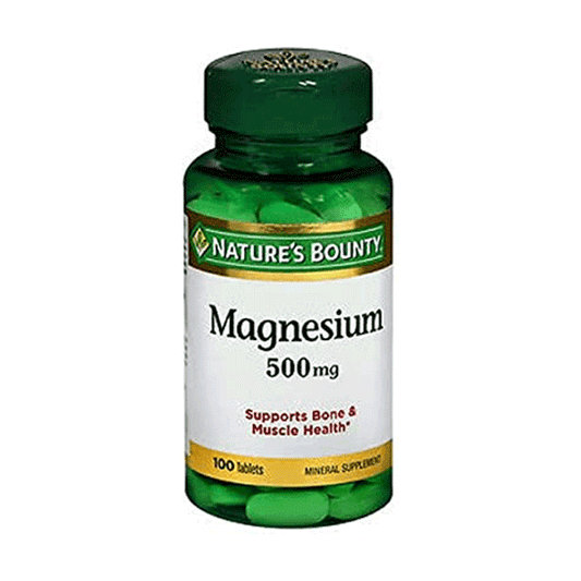 Nature's Bounty High Potency Coated Tablets 500 Mg Magnesium Vitamins & Supplements Pasteur Pharmacy