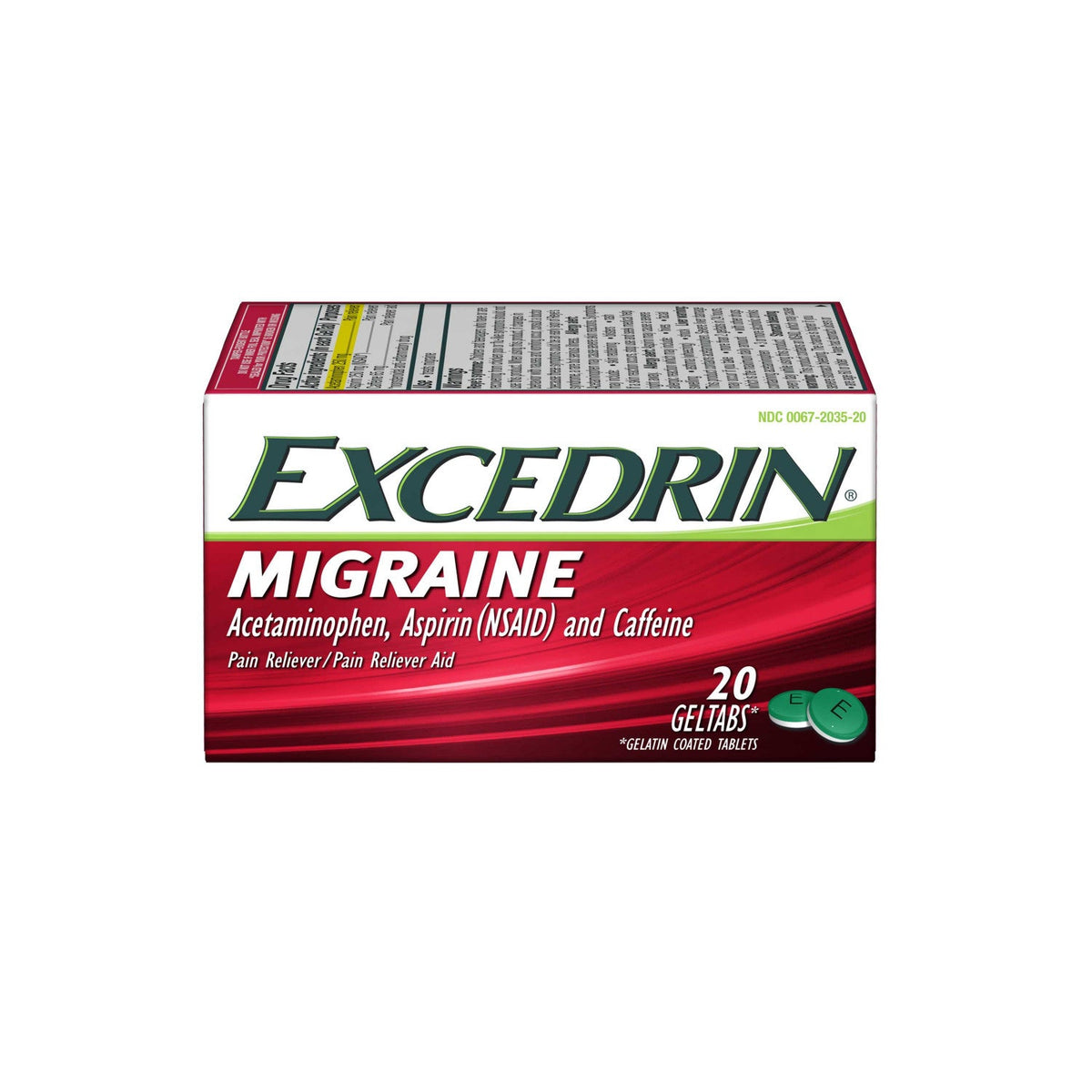 Excedrin Pain Reliever/Pain Reliever Aid, Migraine, Geltabs