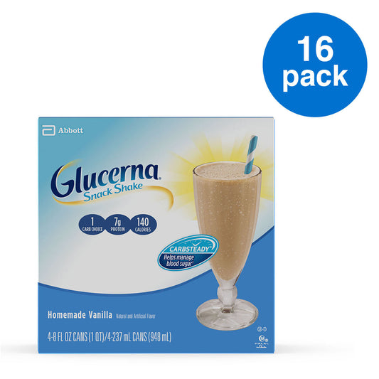 Glucerna Snack Shake Homemade Vanilla - 4 X 8oz Cans Nutrition Drinks & Shakes Pasteur Pharmacy