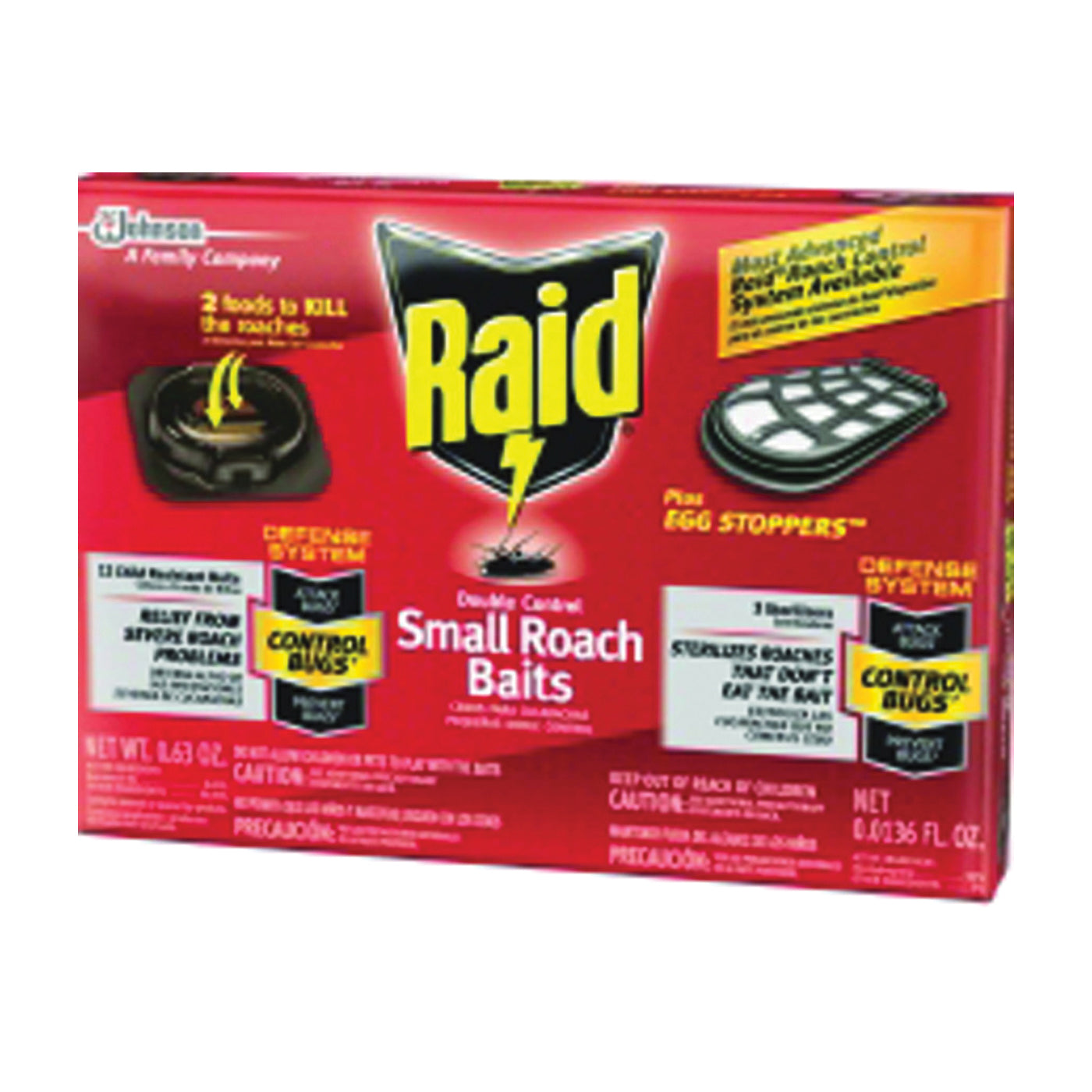 Raid Double Control Small Roach Baits Plus Egg Stoppers, 12 Ct Pest Control Pasteur Pharmacy