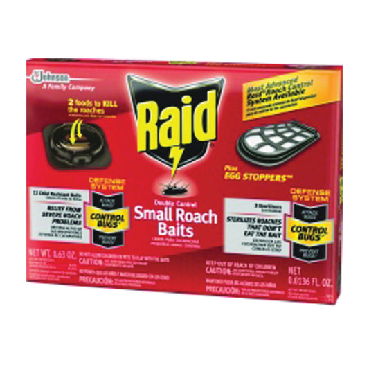 Raid Double Control Small Roach Baits Plus Egg Stoppers, 12 Ct Pest Control Pasteur Pharmacy