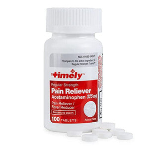 Timely by Time Cap Labs Regular Strength Pain Relief – Acetaminophen 325 mg Medicine Cabinets Pasteur Pharmacy