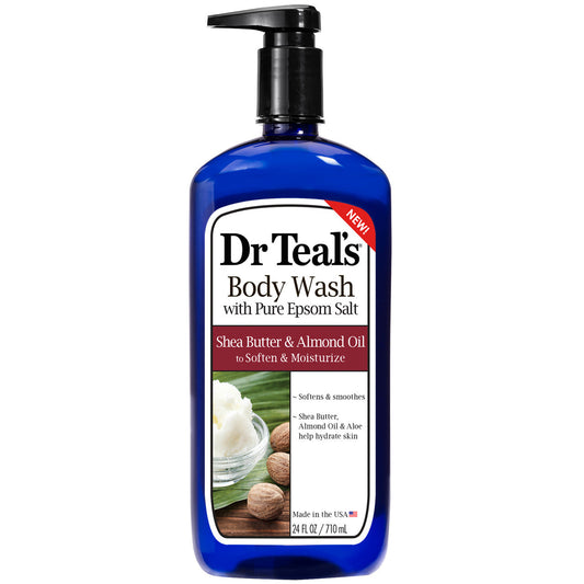Dr Teal's With Pure Epsom Salt Shea Butter & Almond Oil Body Wash 24 Oz Pump Bath & Body Pasteur Pharmacy
