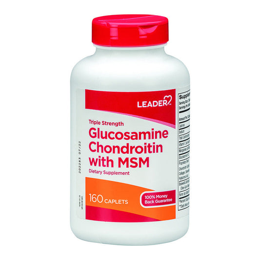 Leader Triple Strength Glucosamine Chondroitin with MSM Caplets, 150 Count Vitamins & Supplements Pasteur Pharmacy