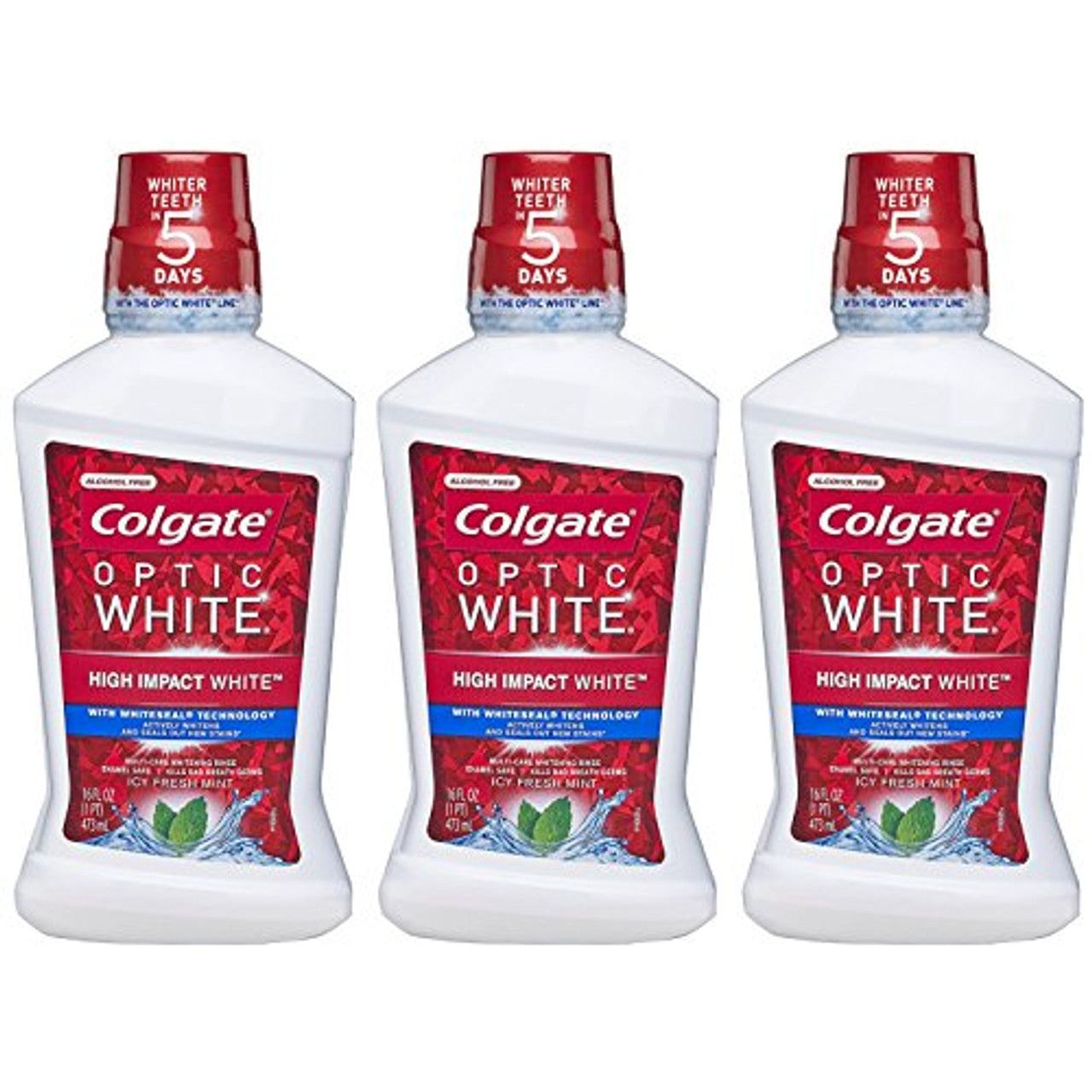 Colgate Optic White, Mouthwash, Whitening, Icy Fresh Mint, 16 Fl Oz Mouthwash Pasteur Pharmacy