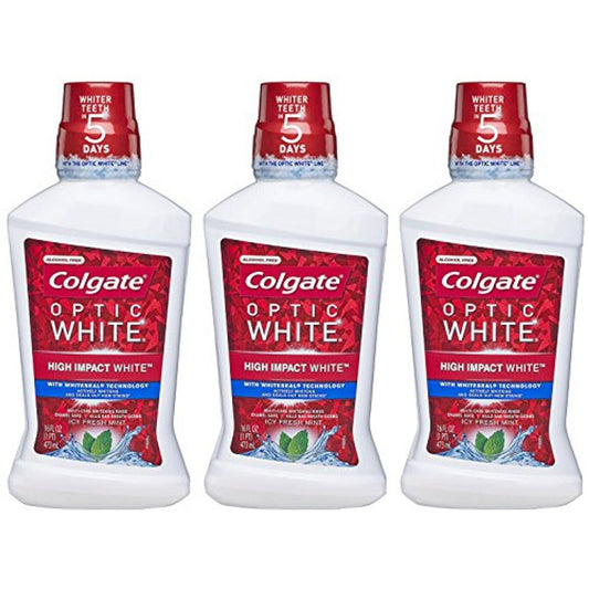 Colgate Optic White, Mouthwash, Whitening, Icy Fresh Mint, 16 Fl Oz Mouthwash Pasteur Pharmacy