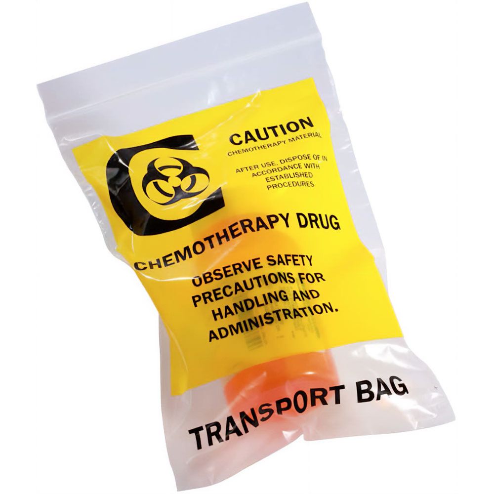 ChemoPlus™ Chemotherapy Drug Transport Bags, 12" x 15" (Case of 250) Medical Supplies Pasteur Pharmacy