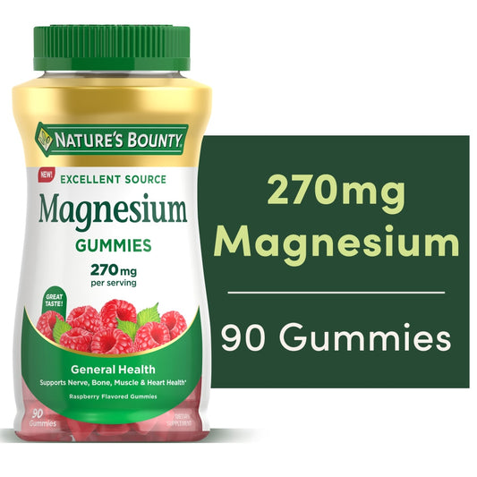 Nature's Bounty® Magnesium 270 mg Gummies – Raspberry Flavor Vitamins & Supplements Pasteur Pharmacy