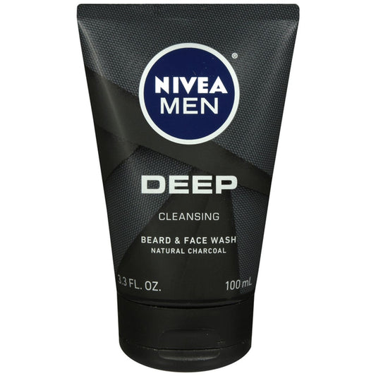 Nivea Men Deep Cleansing Beard And Face Wash 3.3 Ounce Health & Beauty Pasteur Pharmacy