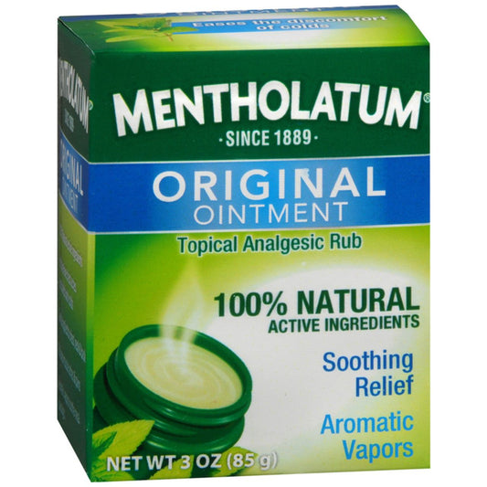 Mentholatum Original Ointment Topical Analgesic Rub 3 Oz Medicine & Drugs Pasteur Pharmacy