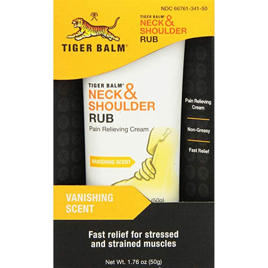 Tiger Balm Neck & Shoulder Rub Vanishing Scent 1.76 Oz Health & Beauty Pasteur Pharmacy