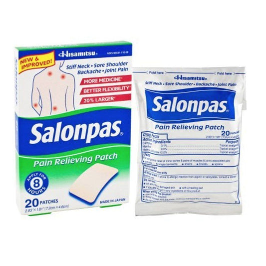 Salonpas Pain Relieving Patch 20 Patches Health & Beauty Pasteur Pharmacy