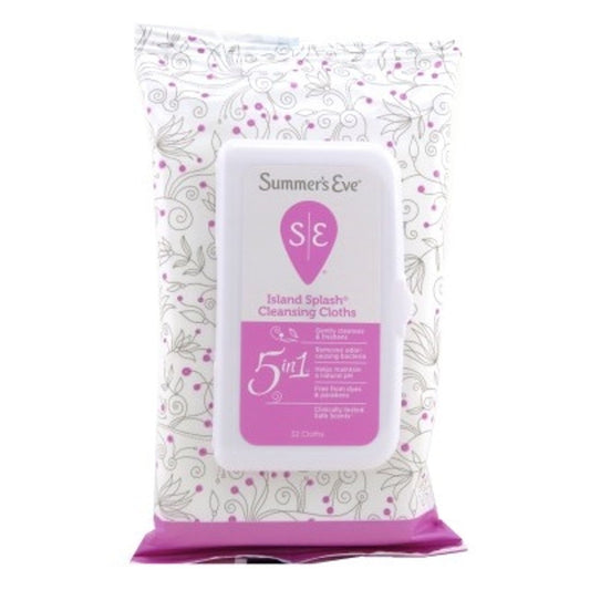 Summer's Eve 5 In 1 For Sensitive Skin Island Splash Cleansing Cloths Health & Beauty Pasteur Pharmacy