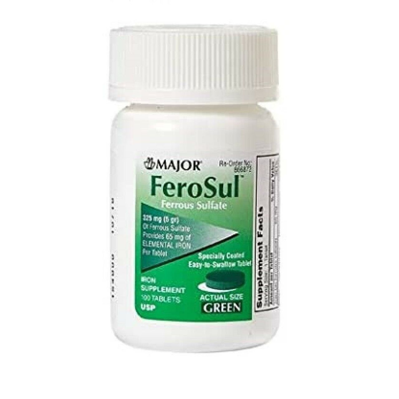 Ferrous Sulfate Green Tablets 325 Mg 100tablets Vitamins & Supplements Pasteur Pharmacy