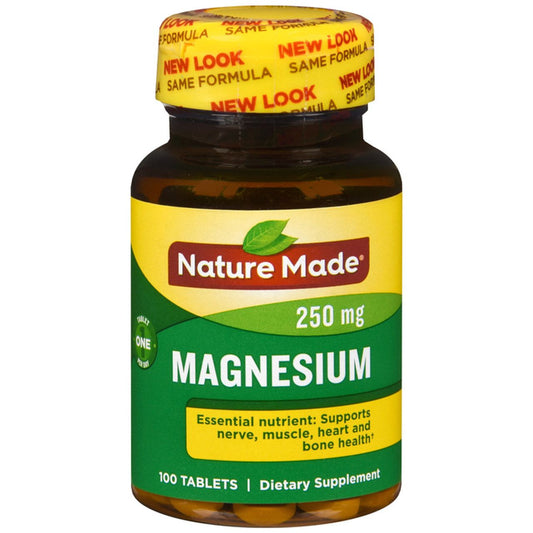 Nature Made Magnesium Oxide 250 Mg Tablets, 100 Count For Nutrition Support Vitamins & Supplements Pasteur Pharmacy