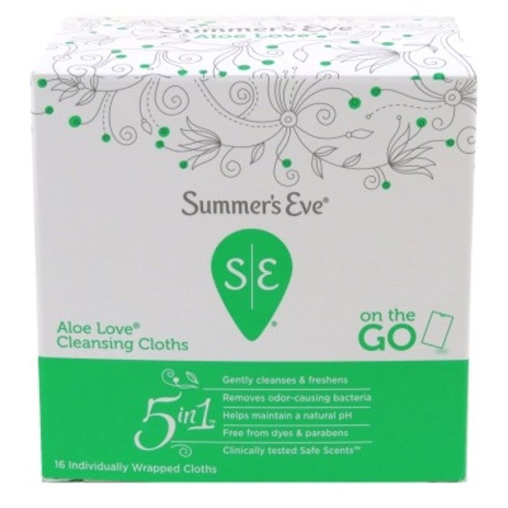 Summer's Eve Aloe Love Cleansing Cloths 5-in-1