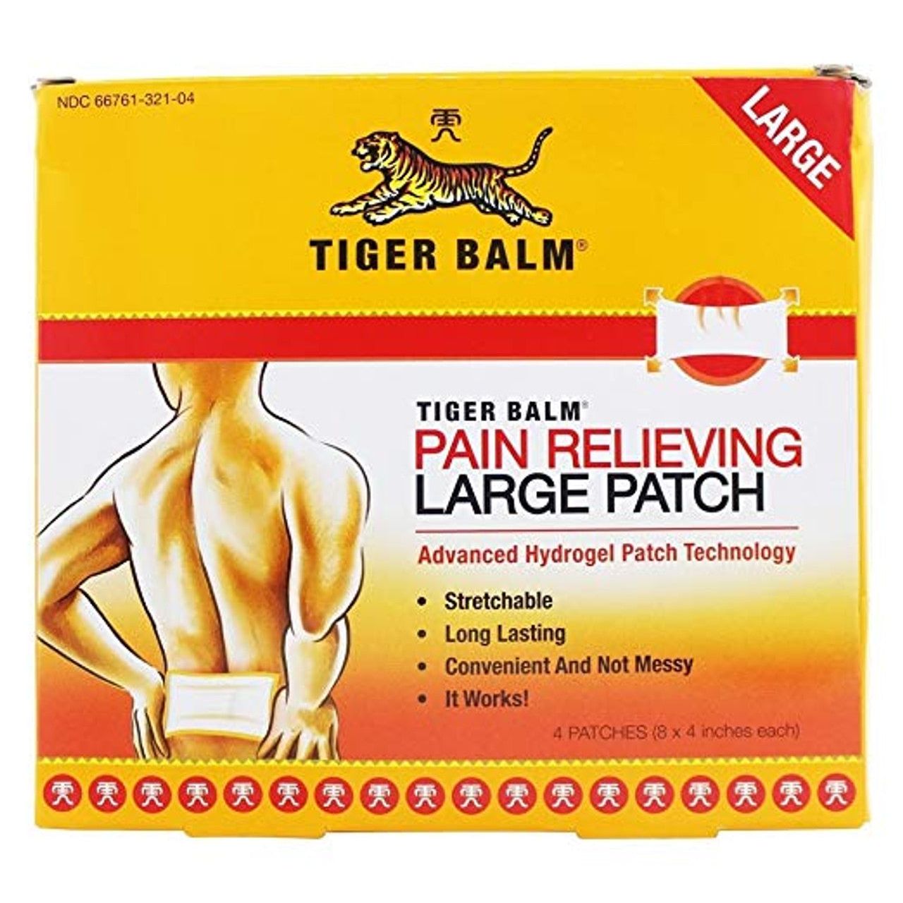 Tiger Balm Pain Relieving Hydrogel Patch, Large, 4 Patches Lotion & Moisturizer Pasteur Pharmacy
