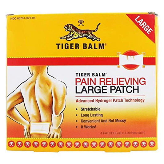 Tiger Balm Pain Relieving Hydrogel Patch, Large, 4 Patches Lotion & Moisturizer Pasteur Pharmacy