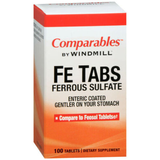 Ferrous Sulfate 325 mg (65 mg Elemental Iron) - 100 Tablets Vitamins & Supplements Pasteur Pharmacy