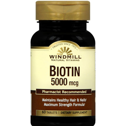 Windmill Biotin 5000 Mcg Vitamins & Supplements Pasteur Pharmacy