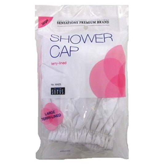 Siris Shower Cap Large Terry Lined Vinyl, Assorted Colors Shower Caps Pasteur Pharmacy