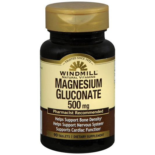 Windmill Magnesium Gluconate 500 Mg - 90 Tablets Vitamins & Supplements Pasteur Pharmacy