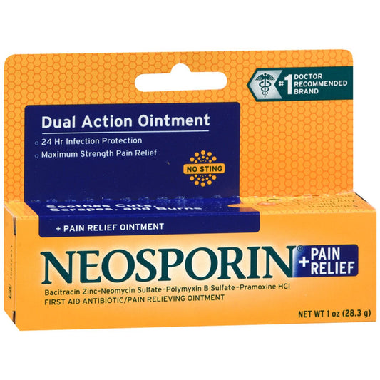 Neosporin Plus Maximum Strength Antibiotic Pain Relief Ointment, 1 Oz First Aid Pasteur Pharmacy