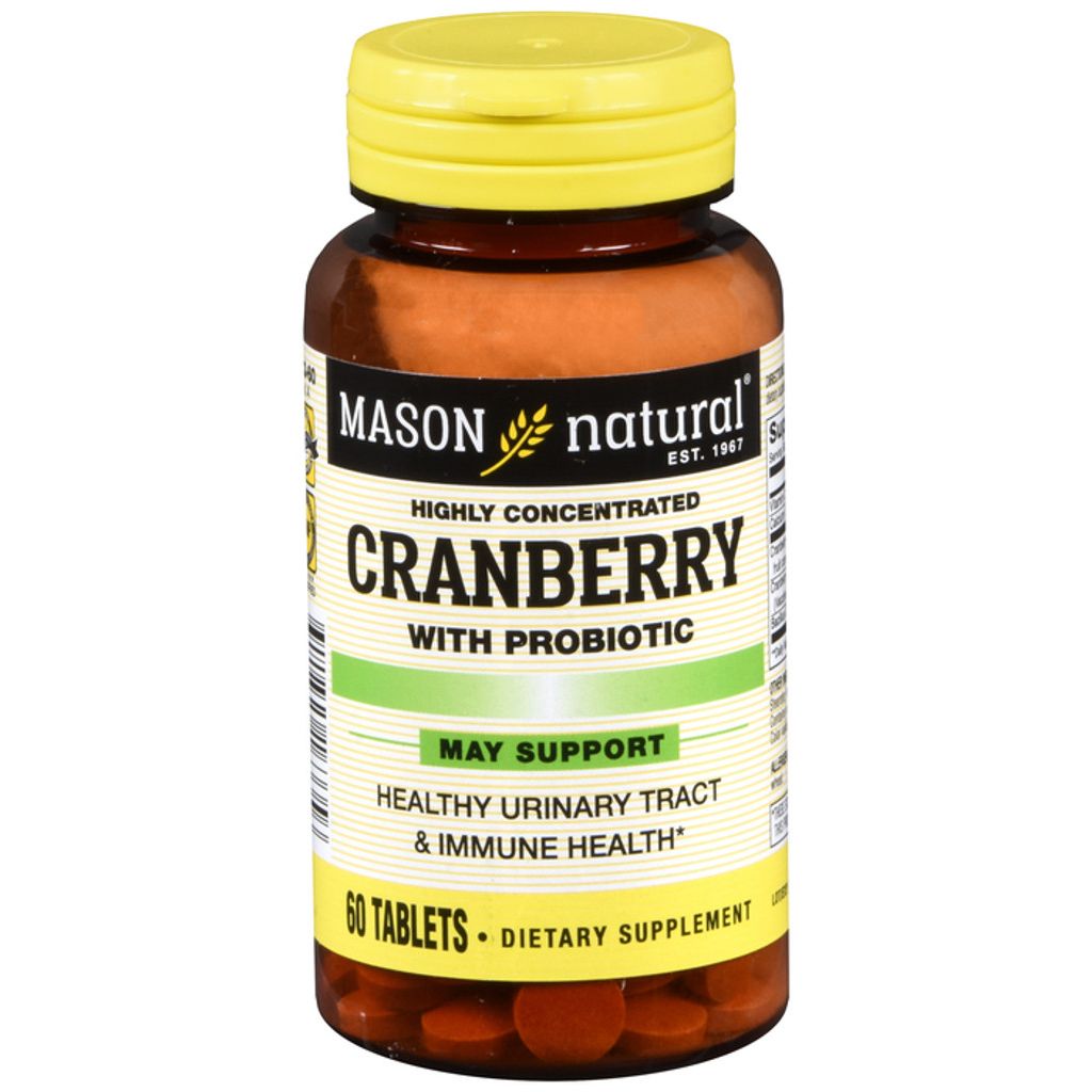 Mason Natural Highly Concentrated Cranberry With Probiotic 60 Tablets Vitamins & Supplements Pasteur Pharmacy