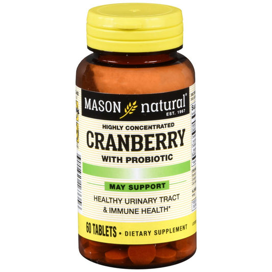 Mason Natural Highly Concentrated Cranberry With Probiotic 60 Tablets Vitamins & Supplements Pasteur Pharmacy