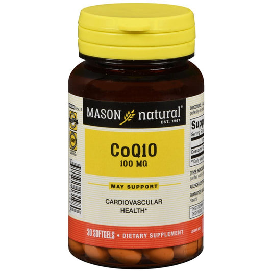Mason Natural 100Mg Coq10 30 Softgels Vitamins & Supplements Pasteur Pharmacy