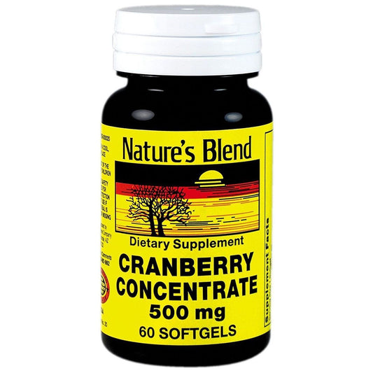 Nature's Blend Cranberry Concentrate 500 Mg Soft Gels Vitamins & Supplements Pasteur Pharmacy