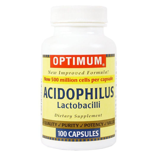 Optimum Acidophilus Lactobacilli Capsules Vitamins & Supplements Pasteur Pharmacy