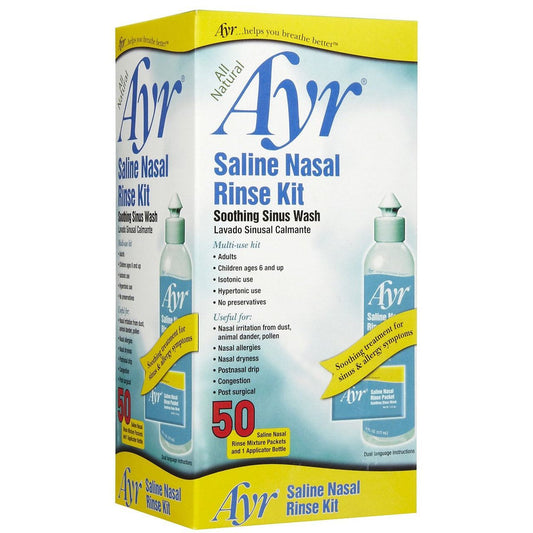Ayr Saline Nasal Rinse Kit - 1 Bottle, 50 Refills Health & Beauty Pasteur Pharmacy
